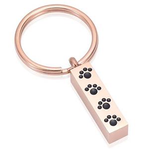Urnwebshop As-sleutelhanger Dieren Buisje-Pootjes Rozegoud