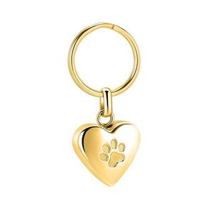 Urnwebshop Sleutelhanger met Asbestemming Hartje Pootafdruk Goud