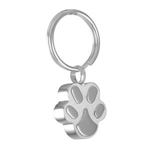 Urnwebshop As-sleutelhanger Dieren Pootje Zilver