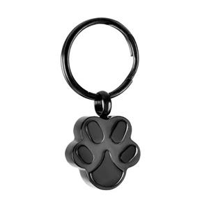 Urnwebshop As-sleutelhanger Dieren Pootje Inktzwart