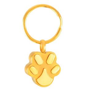 Urnwebshop As-sleutelhanger Dieren Pootje Goud