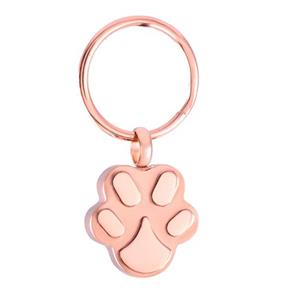 Urnwebshop As-sleutelhanger Dieren Pootje Rozegoud