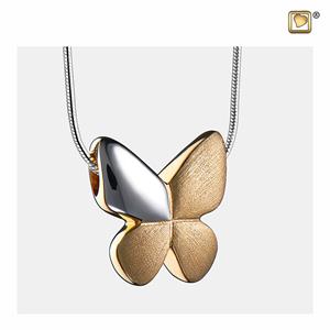 Urnwebshop Ashanger Vlinder Bicolor Verguld Zilver, inclusief Collier