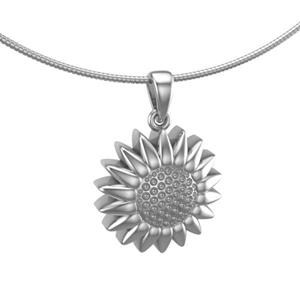 Urnwebshop Zilveren Ashanger Zonnebloem