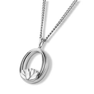 Urnwebshop Zilveren Aurora Ashanger Ovale Ring met Lotusbloem