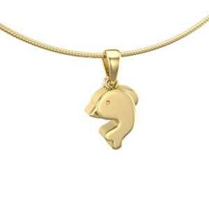 Urnwebshop Gouden Ashanger dolfijn
