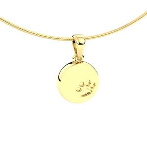 Urnwebshop Ashanger Rond Bakje met Pootafdruk - Goud