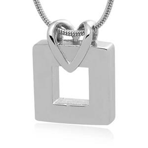 Urnwebshop Assieraad Open Box Hartje, inclusief Collier