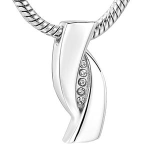 Urnwebshop Assieraad Bogen Zirkonia, inclusief Slangencollier