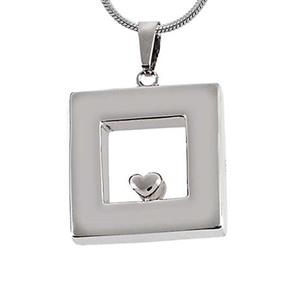 Urnwebshop Assieraad Open Kubus Hartje, inclusief Collier