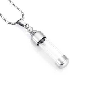Urnwebshop Assieraad Glazen Buisje, inclusief Collier