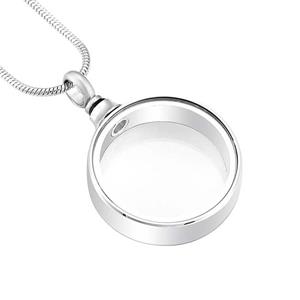 Urnwebshop Assieraad Glazen Cirkel, inclusief Collier