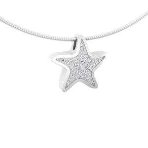 Urnwebshop Ashanger Zeester Witgoud, met 31 Diamantjes