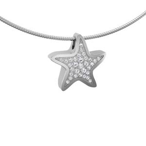 Urnwebshop Ashanger Zeester Zilver, met 31 Zirkonia's