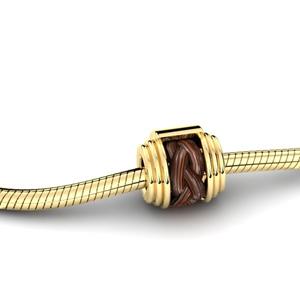 Urnwebshop Paardehaar Bedel of Hanger Goud