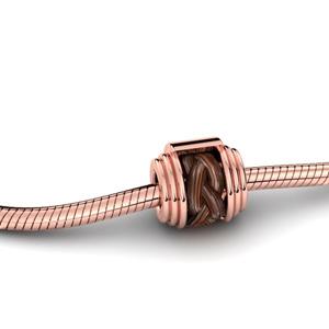 Urnwebshop Paardehaar Bedel of Hanger Rozegoud