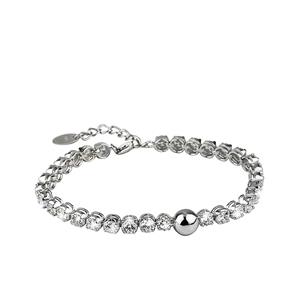 Urnwebshop Luxe Zilveren Tennisarmbandje, As Pave Bal