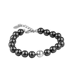 Urnwebshop Hematiet Armbandje met Zilveren Asreservoir