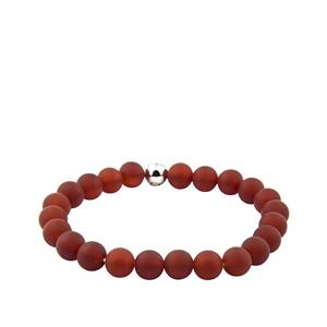 Urnwebshop Rood Agaat Rek-Armbandje, Zilver Asreservoir