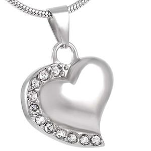 Urnwebshop Assieraad Hart Zirkonia Band, inclusief Slangencollier