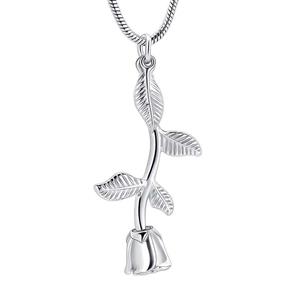 Urnwebshop RVS Ashanger Rozentak Zilver, inclusief Slangencollier