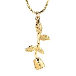 Urnwebshop RVS Ashanger Rozentak Goud, inclusief Slangencollier