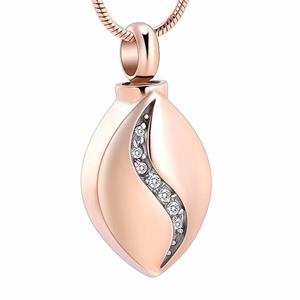 Urnwebshop Assieraad Traan Zirkonia Rozegoud, inclusief Slangencollier