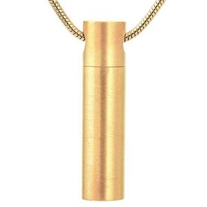 Urnwebshop Assieraad Rond Gouden Buisje, inclusief Gouden Collier