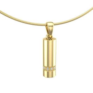 Urnwebshop Gouden Ashanger Buisje met 9 Diamantjes
