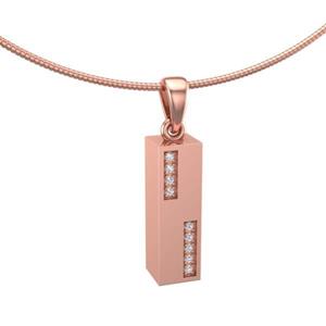 Urnwebshop Rozegouden Assieraad Vierkant Buisje Diamantjes