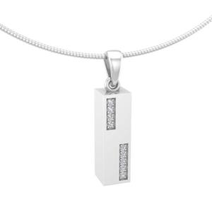Urnwebshop Witgouden Assieraad Vierkant Buisje Diamantjes