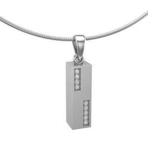 Urnwebshop Zilver Assieraad Vierkant Buisje Zirkonia