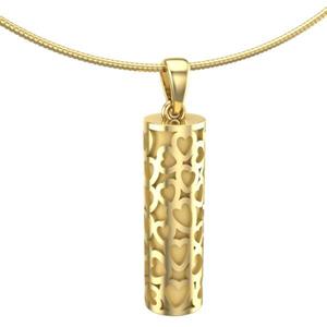 Urnwebshop Gouden Assieraad Buis met Hartjes
