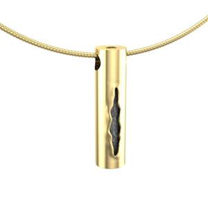 Urnwebshop Gouden Buisvormige Haarlok of Ashanger
