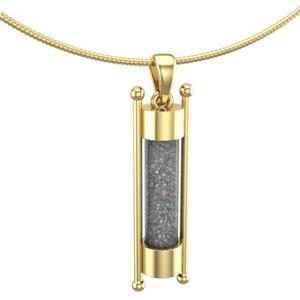 Urnwebshop Gouden Buisvormige Haarlok of Ashanger