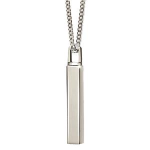 Urnwebshop Mini vierkante Buisvormige Ashanger Zilver
