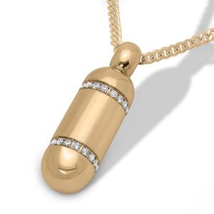 Urnwebshop Gouden Assieraad Capsule Briljanten Ringen, inclusief Gouden Collier