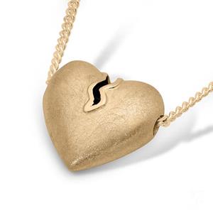 Urnwebshop Ashanger Gebroken Hart, inclusief Gouden Collier