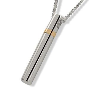 Urnwebshop Zilveren  Buisvormige Ashanger inclusief Collier