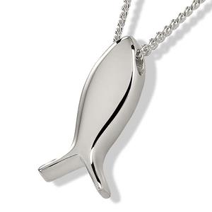 Urnwebshop Zilveren Ashanger Ichtus inclusief Collier