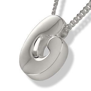 Urnwebshop Zilveren Ashanger Moeder en Kind inclusief Collier