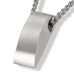 Urnwebshop Zilveren Rechthoekige Ashanger inclusief Collier