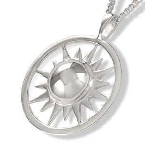 Urnwebshop Zilveren Ashanger Zon inclusief Collier