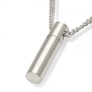 Urnwebshop Zilveren Ronde Buisvormige Ashanger inclusief Collier