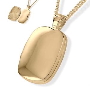 Urnwebshop Gouden Medaillon voor Foto en As inclusief Collier