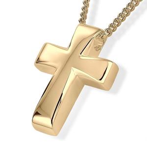 Urnwebshop Gouden Ashanger Kruis inclusief Collier