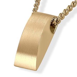 Urnwebshop Gouden Rechthoekige Ashanger inclusief Collier