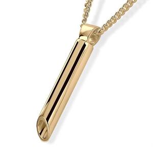 Urnwebshop Gouden Slank Buisvormig Assieraad inclusief Collier