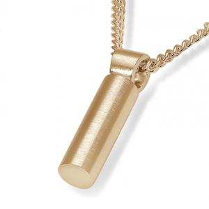 Urnwebshop Gouden Rond Buisvormig Assieraad inclusief Collier