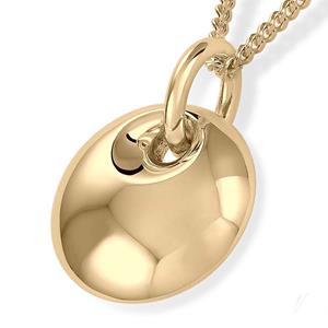 Urnwebshop Gouden Ronde Bolle Ashanger inclusief Collier